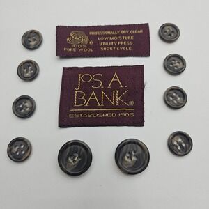 Jos A Bank Brown Swirl Suit‎ Blazer Replacement Buttons Marbled Set of 10 Sewing